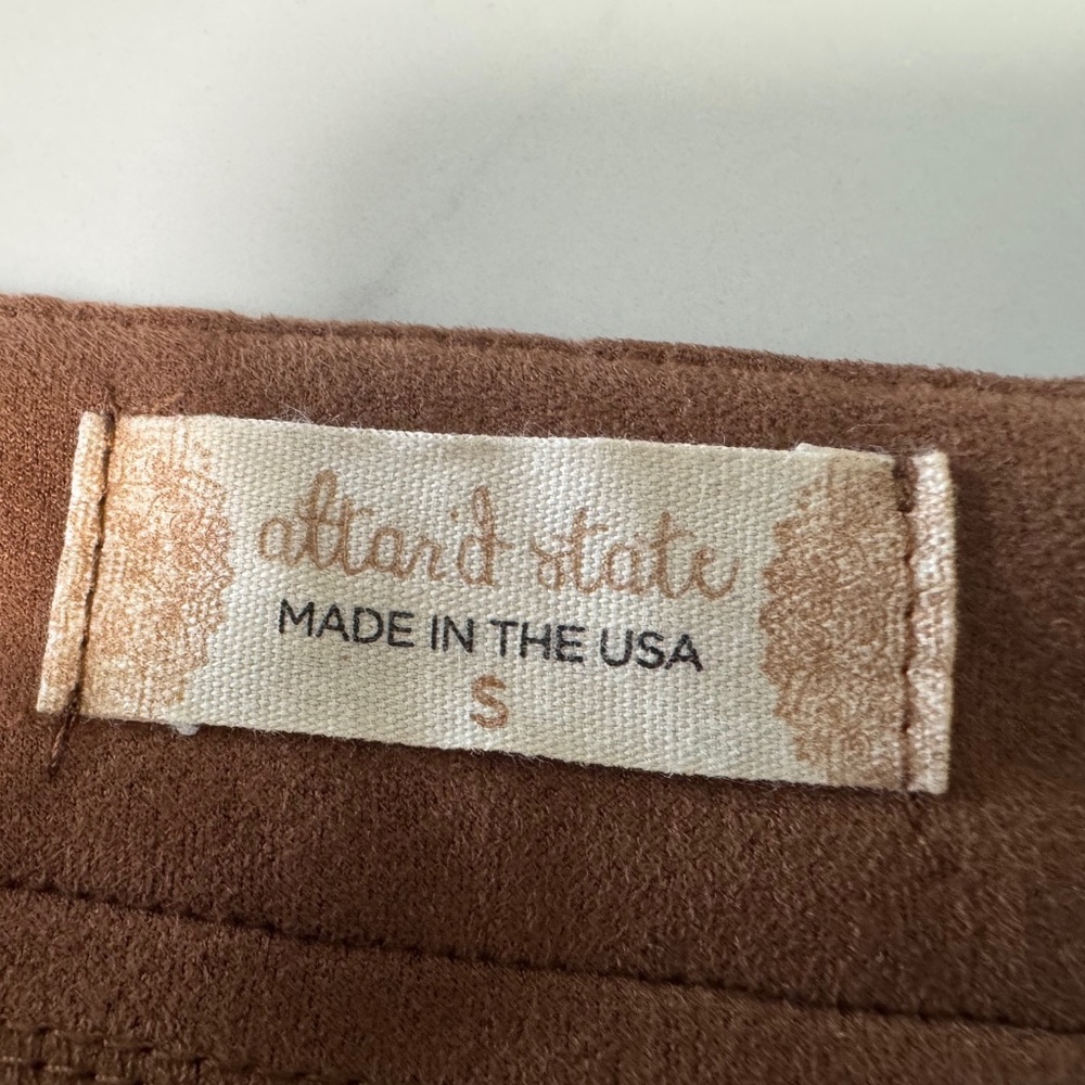 Altar'd State Brown Faux Suede Mini Skirt - Picture 6 of 11